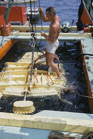 President Roosevelt congratulates Captain Orvil A. Anderson, Captain Albert W. Stevens and others at the White House on November 14, 1935
